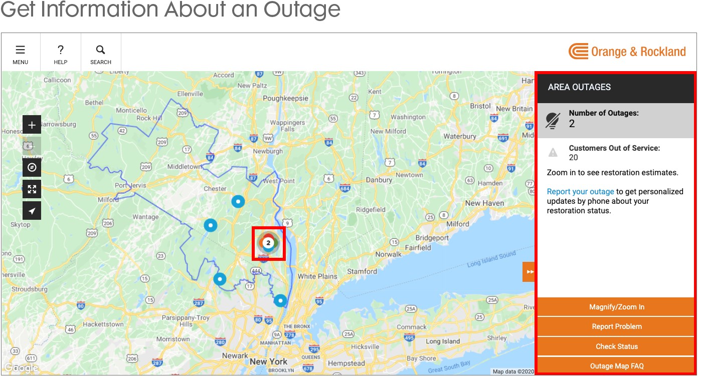 Orange And Rockland Power Outage Map O&R Upgrades Outage Map with Improved Information, Graphics